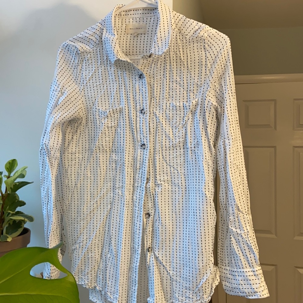 White casual button up